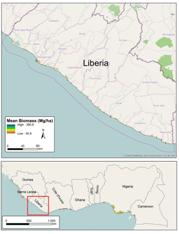 Liberia map